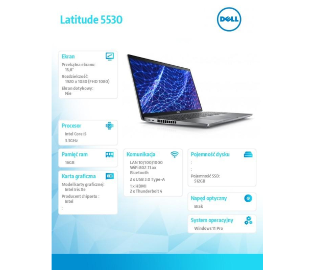 Dell Latitude 5530 i5-1235U/16GB/512/Win11P - 1074370 - zdjęcie 5